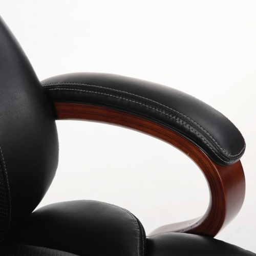 Кресло руководителя Brabix Premium Magnum EX-701 дерево/кожа, черное 531827 фото 4